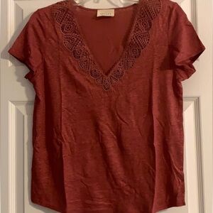Sezane Elea Linen Tee Medium